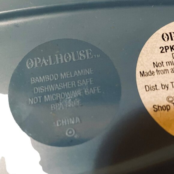 Opalhouse 2 Navy Blue Fish Serving Dish Platter Bambod Melamine Collectible 16" - Picture 5 of 12